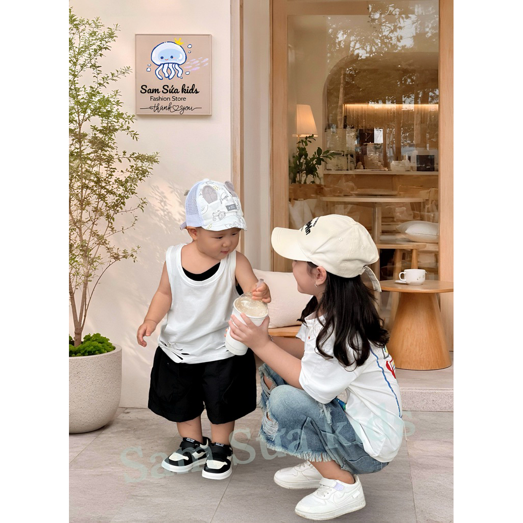 {8-45KG}🔥 ÁO BA LỖ BÉ TRAI- Bé Gái – Cotton Mềm, Co Giãn 4 Chiều, Thoáng Mát , Dáng Thể Thao Năng Động | Sam Sứa Kids