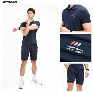 [MUA 1 TẶNG 1] Bộ đồ thể thao nam Cổ Bẻ Cao Cấp Mentoris, Chất Vải thun lạnh siêu co giãn thấm hút mồ hôi tốt MBP01