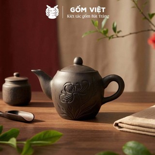 (NHIỀU MẪU) Ấm pha trà tử sa Bát Tràng cao cấp dung tích 100 - 300ml - Gốm Việt Pottery