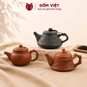 Ấm pha trà tử sa Bát Tràng cao cấp dung tích 100 - 300ml - Gốm Việt Pottery