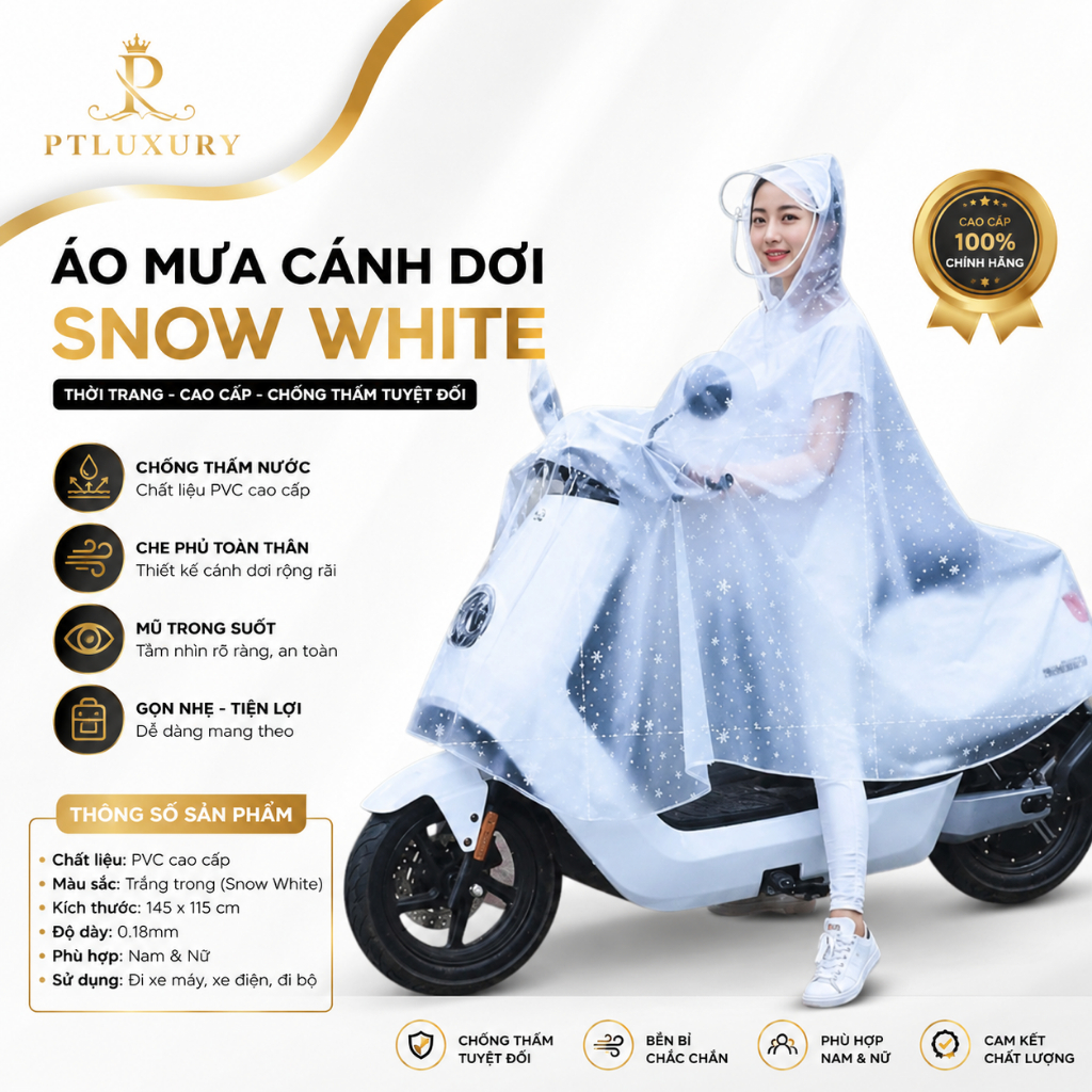 Áo mưa choàng đi xe máy 1 người và 2 người che phủ toàn thân kèm kính chắn mưa tiện lợi [ Hàng việt nam chất lượng cao ] - ảnh 3