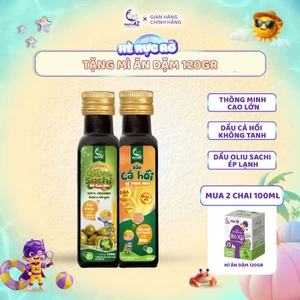 Dầu Ăn Dặm Cho Bé NutriAZ - Set Dầu Cá Hồi, Oliu Sachi,Chiên Xào 5 Hạt Quý NutriAZ Thông Minh Cao Lớn Cho Bé Từ 6 Tháng