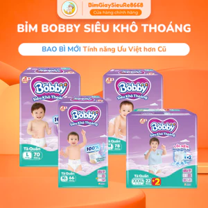 Bỉm Quần BOBBY SIÊU KHÔ THOÁNG FULL SIZE Mềm Mịn Khô Thoáng Thấm Hút An Toàn Cho Bé