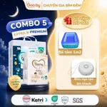 [Kèm quà] Combo 5 bịch Tã/bỉm dán (ngày và đêm) Gooby mềm mại, siêu thấm hút size NB/S/M cho bé từ 4kg - 14kg — ảnh 1
