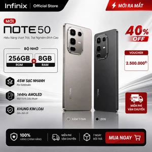 Điện thoại Infinix NOTE 50 (8GB/256GB) | AMOLED 144Hz | Camera AI 50MP | Loa Kép | Sạc 45W | BH 12T