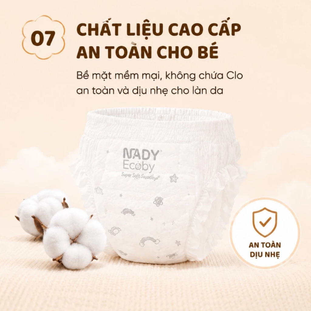 [TẶNG QUÀ] Bỉm Quần/Dán NADY ECOBY ĐỦ SIZE THẤM HÚT MỀM MỊN KHÔ THOÁNG, HẠN CHẾ HĂM DA BÉ