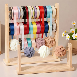 Giá Đỡ Cuộn Dây , cuộn len Ruy Băng Bằng Gỗ Tiết Kiệm Không Gian Tiện Dụng