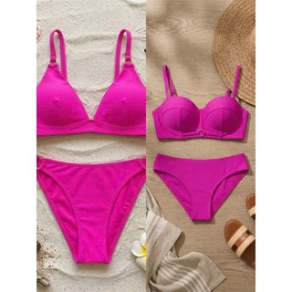 >Thanh lý< Bikini 2 mảnh, bộ đồ bơi màu hồng có đệm, quần tam giác vải 2 lớp hàng VNXK hãng PALMER'S