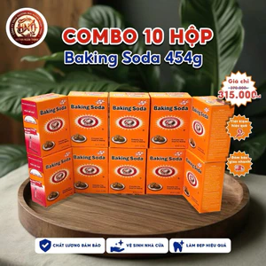 Combo 10 hộp Baking soda Natural đa công dụng, nguyên liệu chính hãng nhập khẩu Mỹ, dùng làm bánh, vệ sinh, khử mùi