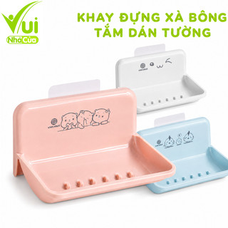 Kệ Đựng Xà Phòng Dán Tường Nhựa Cao Cấp Việt Nhật GD80 - Khay Đựng Xà Bông Dán Tường Nhà Tắm Nhà Bếp
