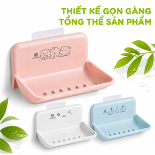 Kệ Đựng Xà Phòng Dán Tường Nhựa Cao Cấp Việt Nhật GD80 - Khay Đựng Xà Bông Dán Tường Nhà Tắm Nhà Bếp
