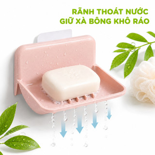 Kệ Đựng Xà Phòng Dán Tường Nhựa Cao Cấp Việt Nhật GD80 - Khay Đựng Xà Bông Dán Tường Nhà Tắm Nhà Bếp
