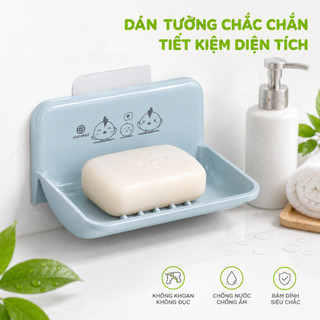 Kệ Đựng Xà Phòng Dán Tường Nhựa Cao Cấp Việt Nhật GD80 - Khay Đựng Xà Bông Dán Tường Nhà Tắm Nhà Bếp