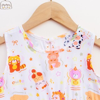 Váy Lanh bé gái, Đầm Lanh bé gái sát nách dáng suông ChuChoaKids [VBC26]