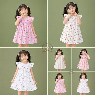 Váy Lanh bé gái, Đầm Lanh bé gái cánh tiên dáng suông ChuChoaKids [VBC32]