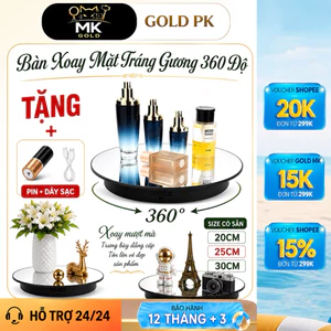 Bàn Xoay Tráng Gương Trưng Bày Sản Phẩm 20-25-32cm Chụp Ảnh, Trình Chiếu Sản Phẩm, Bàn Xoay Phát Sóng Trực Tiếp