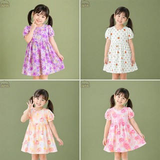 Váy Lanh bé gái, Đầm Lanh bé gái tay bồng dáng BabyDoll ChuChoaKids [VBC25]