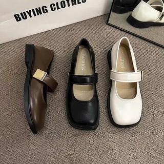 Giày Búp Bê Mary Jane Nữ Quai Ngang Dán Đế Mềm Êm Chân Phong Cách Lolita Balletcore
