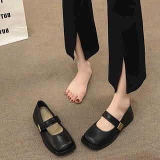 Giày Búp Bê Mary Jane Nữ Quai Ngang Dán Đế Mềm Êm Chân Phong Cách Lolita Balletcore