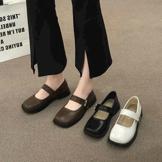 Giày Búp Bê Mary Jane Nữ Quai Ngang Dán Đế Mềm Êm Chân Phong Cách Lolita Balletcore
