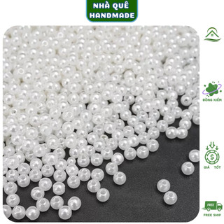 100gr Hạt Cườm Trang Trí Thủ Công Handmade 6mm/8mm - Hạt Cườm Làm Hoa Kẽm Nhung, Hoa Sáp, DIY