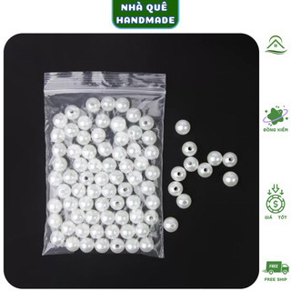 100gr Hạt Cườm Trang Trí Thủ Công Handmade 6mm/8mm - Hạt Cườm Làm Hoa Kẽm Nhung, Hoa Sáp, DIY