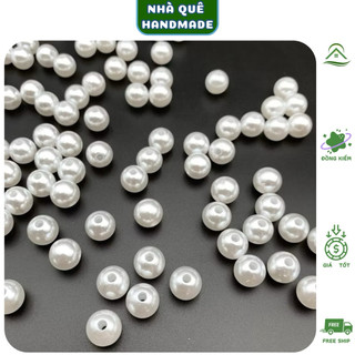 100gr Hạt Cườm Trang Trí Thủ Công Handmade 6mm/8mm - Hạt Cườm Làm Hoa Kẽm Nhung, Hoa Sáp, DIY