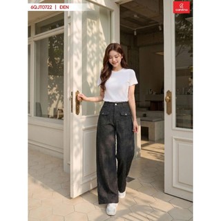 (Sẵn).6QJT07 Quần Jeans Nữ 𝐂𝐀𝐑𝐃𝐈𝐍𝐀 Cao Cấp Quần  Hot Quần bò dáng suông. Chất liệu demin