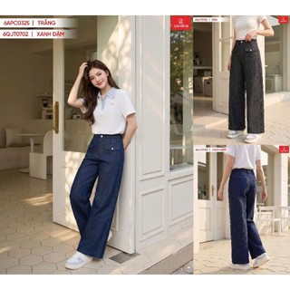 (Sẵn).6QJT07 Quần Jeans Nữ 𝐂𝐀𝐑𝐃𝐈𝐍𝐀 Cao Cấp Quần  Hot Quần bò dáng suông. Chất liệu demin