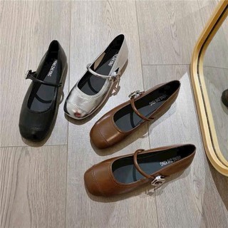Giày Búp Bê Nữ Mary Jane Đế Bệt Mềm Êm Chân, Quai Vòng Thanh Lịch