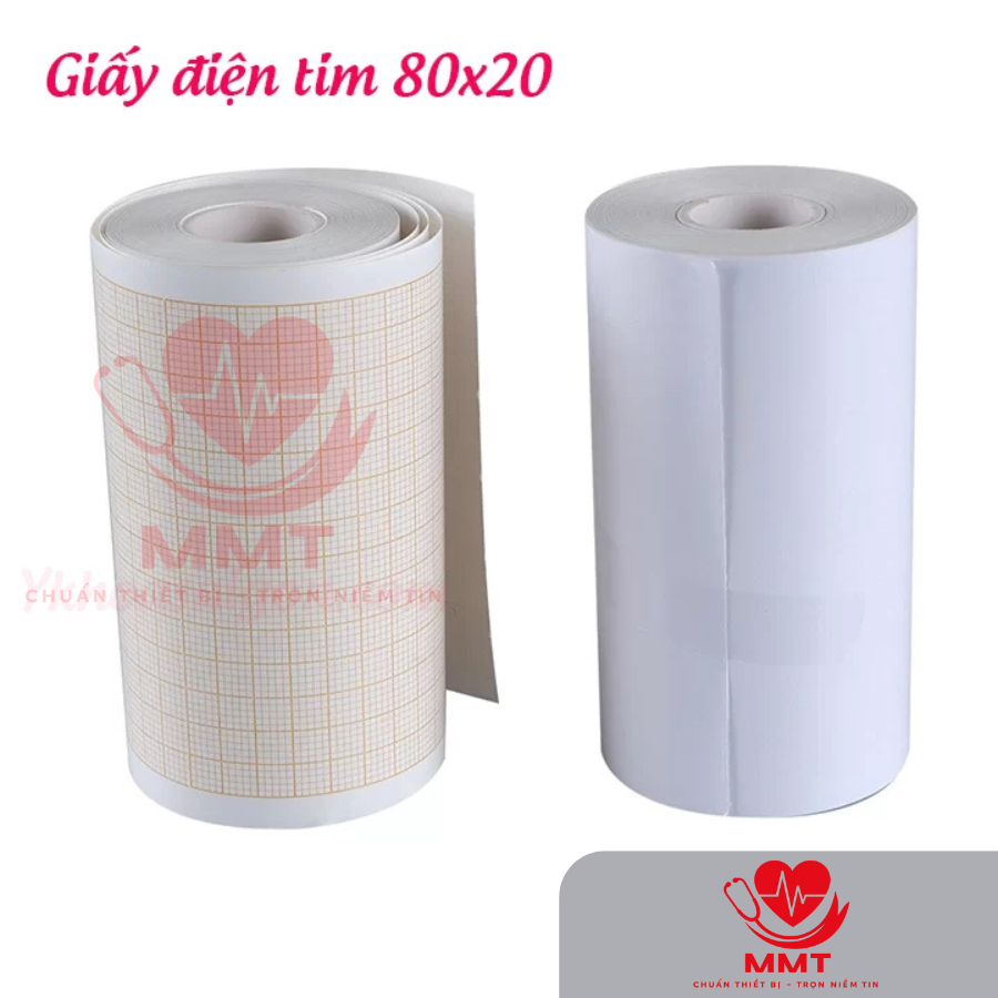Giấy In Điện Tim 3 Cần - KT: 80mm x 20m