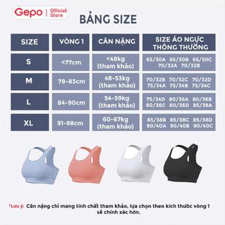 GEPO Áo bra tập gym yoga cao cấp có mút ngực chống sốc GP204