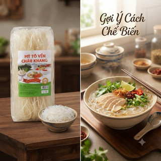 Miến Tổ Yến Châu Khang 300g – Sợi Bún & Sợi Phở – Dai Ngon, Không Nát, Không Chất Bảo Quản