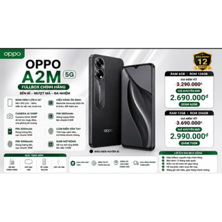 Điện Thoại OPPO A2M 5G Fullbox 6GB/128GB 12GB/256GB | Màn Hình 90Hz | Pin 5000mAh | 2 SIM 5G | Bảo Hành 12 Tháng