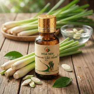 Tinh dầu Sả Chanh nguyên chất 10ml - Hoa Nén - Hương nồng ấm, kh.ử mùi, ẩm mốc, đuổi muỗi