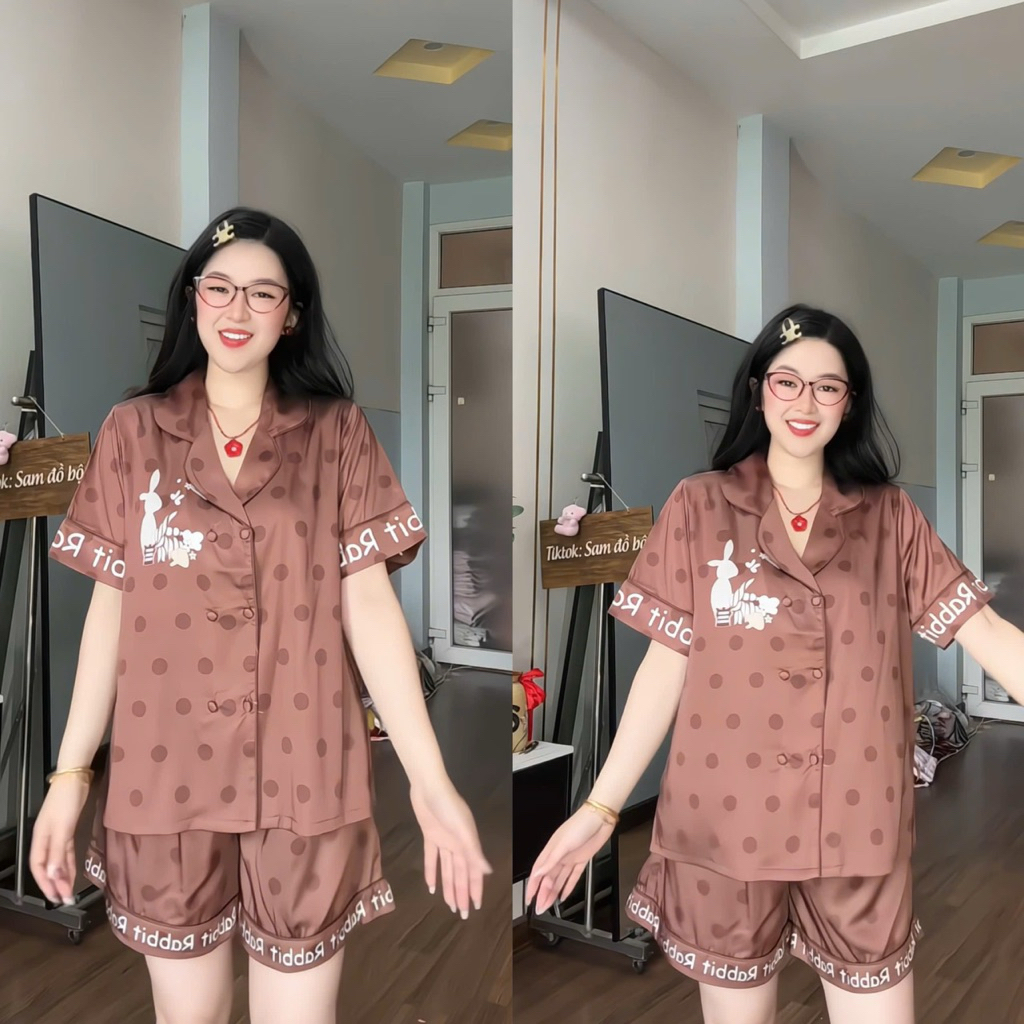 Đùi vest - bộ ngủ pijama lụa mịn dày dặn phom vest sang 40-65kg