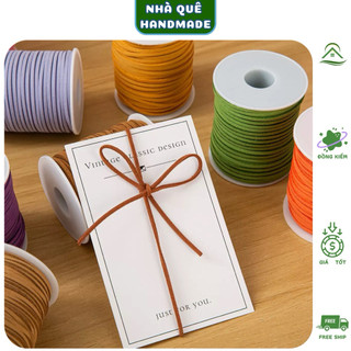Dây Ruy Băng Da Lộn Trang Trí Bó Hoa, Giỏ Quà, Giỏ Trái Cây - Dây Buộc Quà Handmade Nhiều Màu DIY