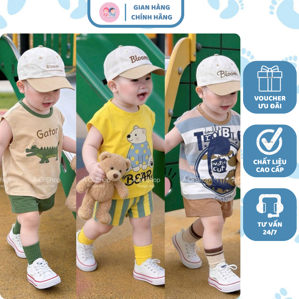 [À ƠI SHOP] B13- set 3 bộ ba lỗ khủng trouble - a100.362