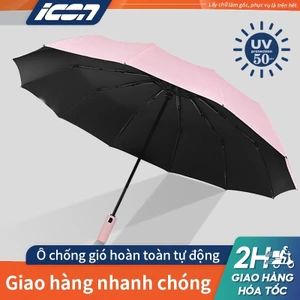 ICON Ô dù che mưa nắng cầm tay tự động 2 chiều đóng mở，Ô dù che nắng mini UPF50+