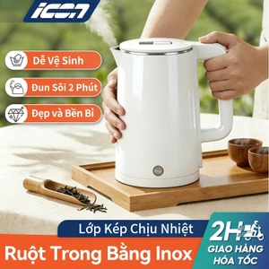 ICON Ấm Đun Nước Điện 2.3L Lòng Inox 304 - Đun Sôi Nhanh, Thiết Kế Đẹp, An Toàn & Tiện Lợi