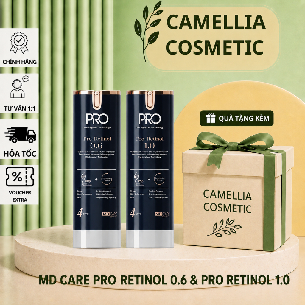 [ĐẠI LÝ CHÍNH HÃNG] Kem Dưỡng MD CARE Pro-Retinol 0.6 30ml - Trẻ Hóa & Làm Mờ Nếp Nhăn