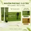 Kem Nhuộm Tóc Đen Phủ Bạc Kiều Nương 3 Lá Trà A+B 200g – Nhuộm Đen Tự Nhiên, Phủ Tóc Bạc, Kèm Găng Tay & Lược Bôi