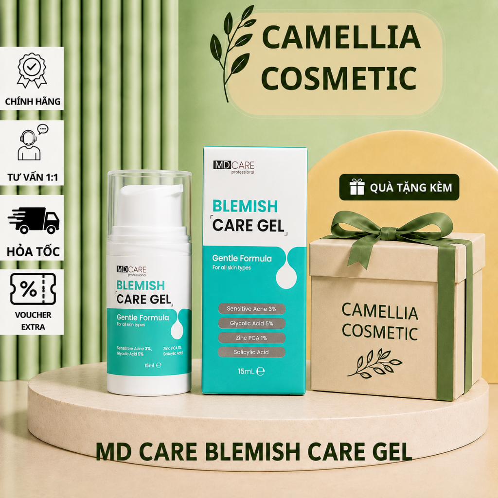 [ĐẠI LÝ CHÍNH HÃNG] Gel Chấm Mụn MD Care Blemish Care Gel 15ml