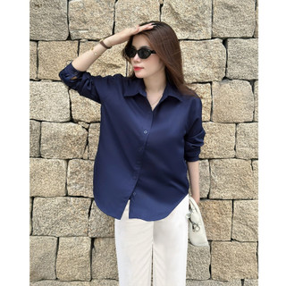 La Merci Áo sơ mi nữ công sở women shirt dài tay chất vải thoáng mát Sơ mi thêu hình nhiều màu SA11S