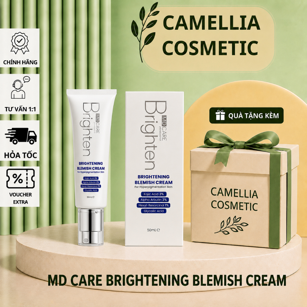 [ĐẠI LÝ CHÍNH HÃNG] Kem dưỡng trắng da MD CARE Brightening Blemish Cream 50ML