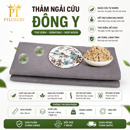 Gối ngải cứu - Thảm ngải FEINITE sưởi ấm bằng điện bảo vệ cột sống cổ vai gáy