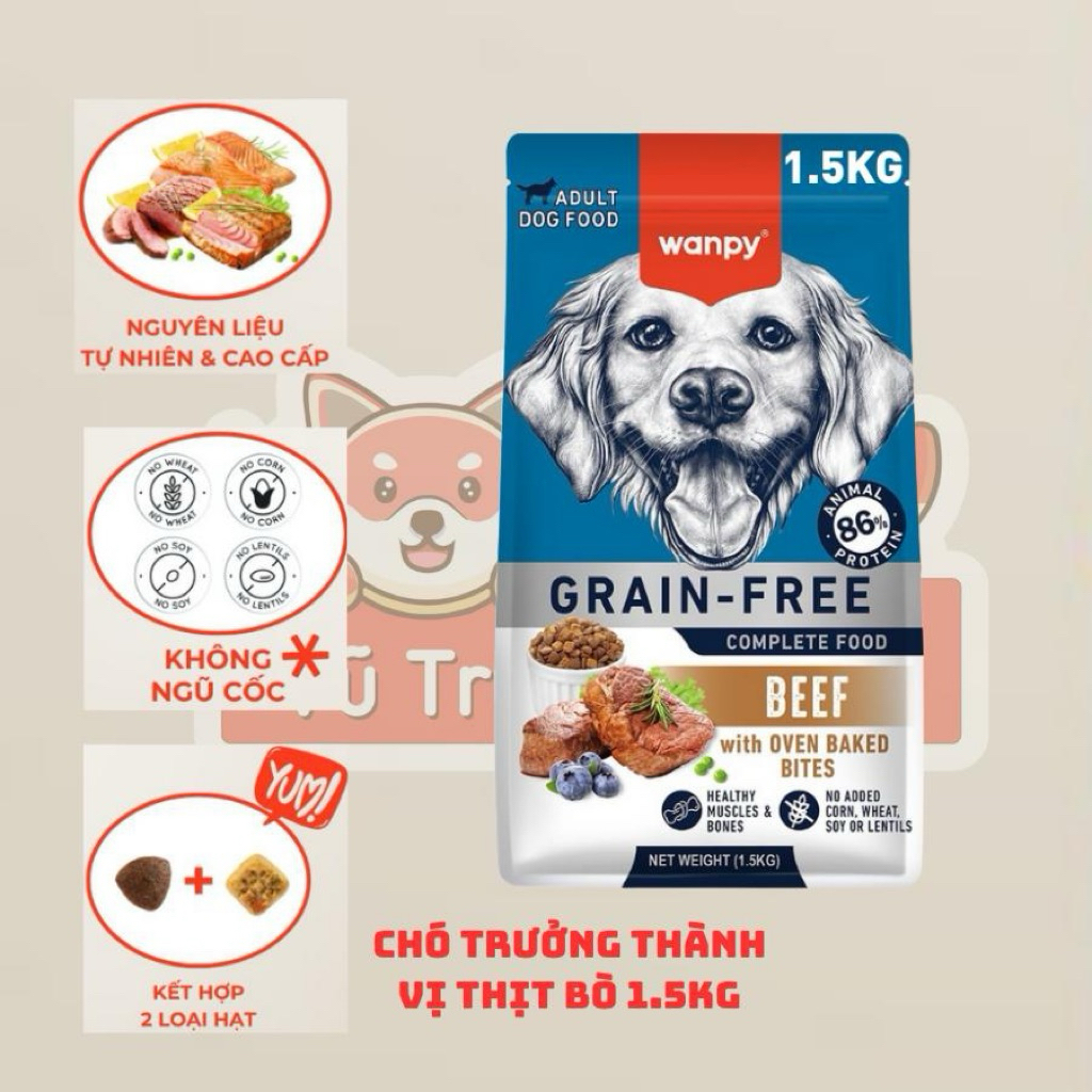 (3KG Tặng 500g) Hạt Wanpy / Captain Cho Chó Kén Ăn, Giúp Tăng Cân, Siêu Topping