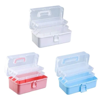 Hộp Đựng Thuốc Tủ Mini Gia Đình 3 Tầng Phân Loại Các Loại Thuốc, Có Tay Cầm Và Khoá Hộp Chắc Chắn