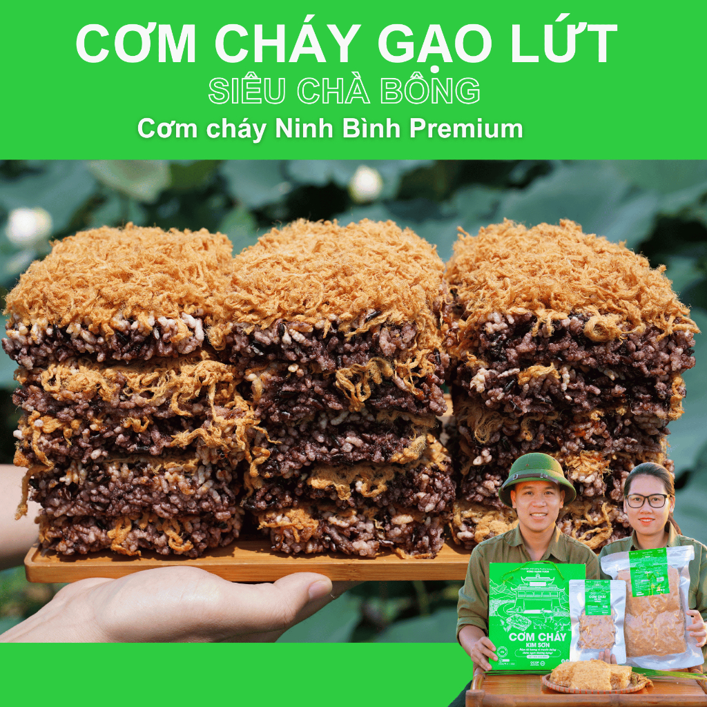 CƠM CHÁY NINH BÌNH PREMIUM, Cơm Cháy Gạo Lứt Đen Bách Hợp
