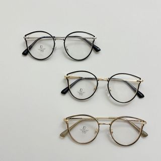 Gọng kính cận thời trang nam nữ mắt mèo bo tròn hottrend chống tia UV và ánh sáng xanh thay được tròng cận 579 Hanaso
